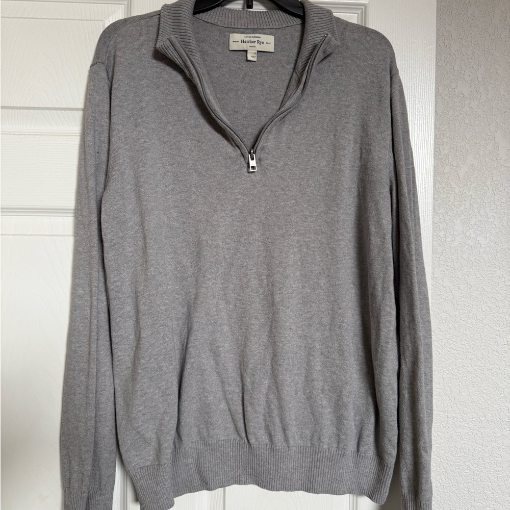 Men's Zip-Up Sweater in Gray